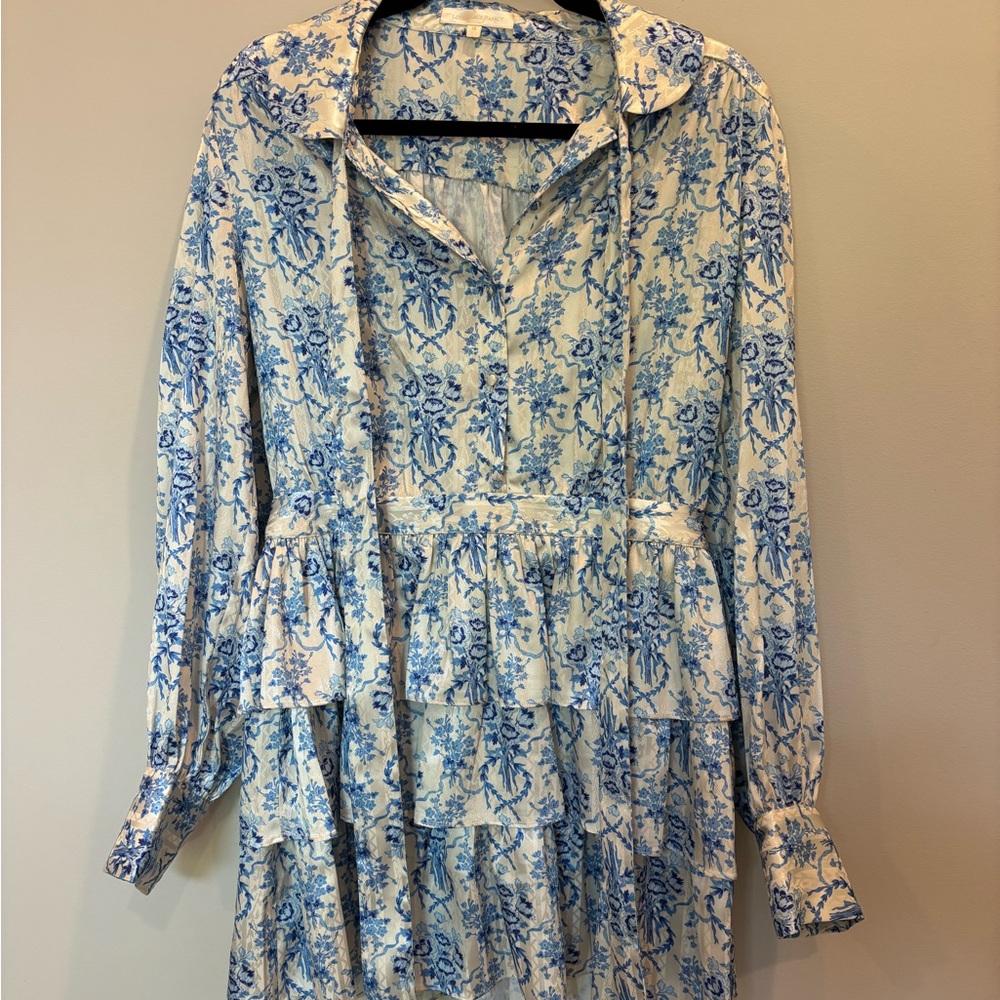 Floral Blue and White LoveShackFancy Dress